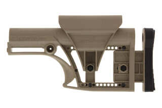 the Luth AR MBA 1 Modular Buttstock Assembly with Fixed Rifle Length buffer tube for AR-15 or AR-10 in Flat Dark Earth nylon
